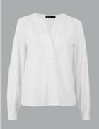 Marks & Spencer Pure Cotton Blouse Soft White