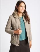 Marks & Spencer Padded & Quilted Jacket With Stormwear&trade; Mink