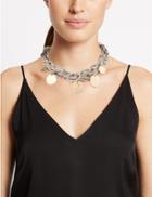 Marks & Spencer Chain Collar Necklace Silver Mix