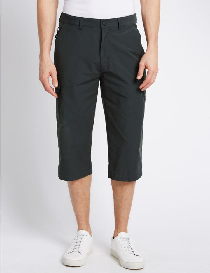 Marks & Spencer Cotton Rich Trekking Shorts Charcoal