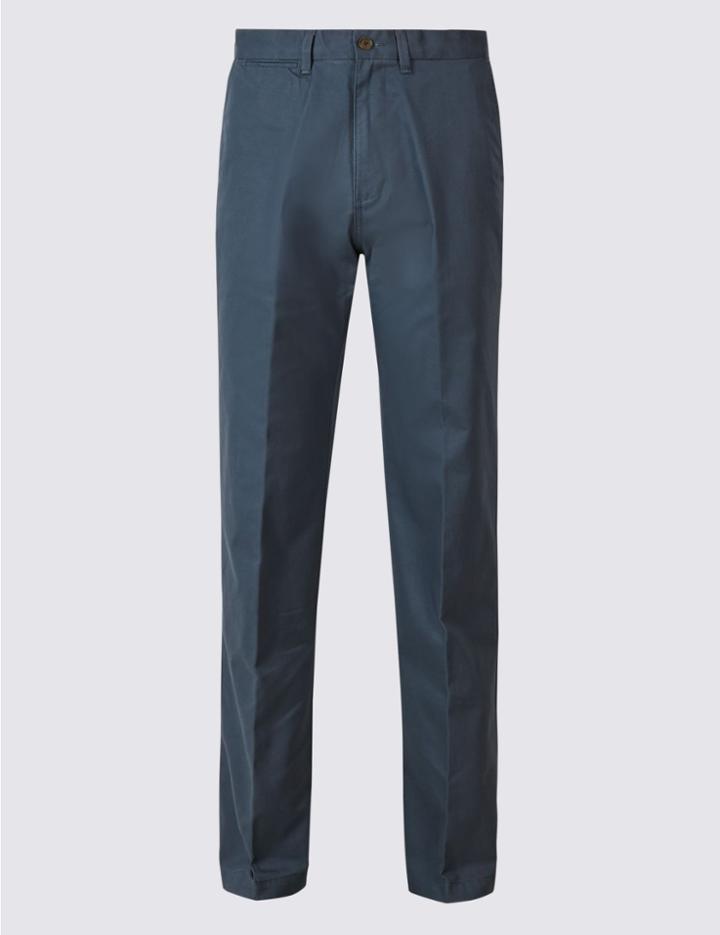 Marks & Spencer Regular Fit Chinos With Stormwear&trade; Air Force Blue