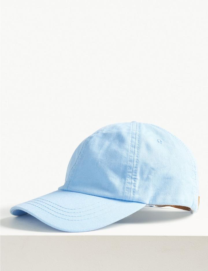 Marks & Spencer Pure Cotton Baseball Cap Light Blue