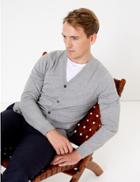 Marks & Spencer Cotton V-neck Cardigan