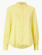 Marks & Spencer Pure Cotton Long Sleeve Shirt Bright Yellow