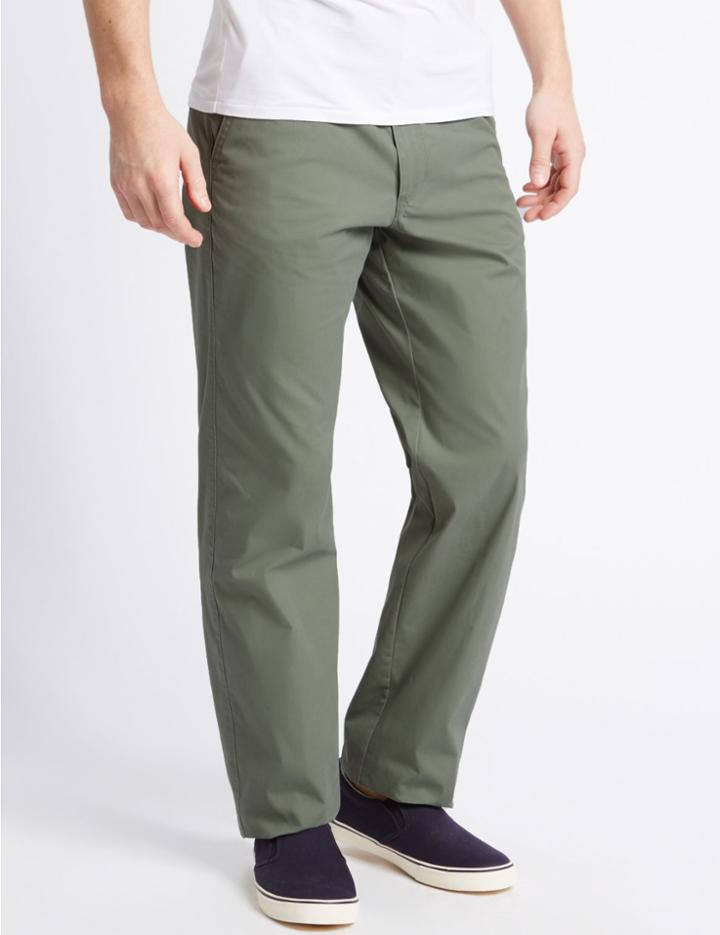 Marks & Spencer Regular Fit Super Lightweight Chinos Sage