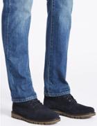 Marks & Spencer Suede Lace-up Boots Navy