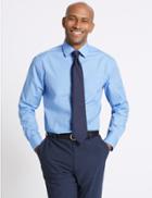 Marks & Spencer 3 Pack Easy To Iron Regular Fit Shirts Blue