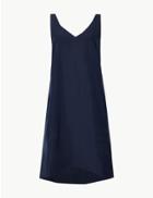 Marks & Spencer Modal Rich Shift Mini Dress Navy