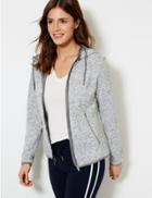 Marks & Spencer Knitted Fleece Jacket Light Grey