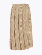 Marks & Spencer Geometric Print Pleated Midi Skirt Multi