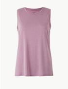 Marks & Spencer Relaxed Fit Vest Top Pale Mauve