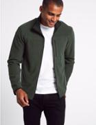 Marks & Spencer Funnel Neck Fleece Jacket With Stormwear&trade; Green