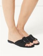 Marks & Spencer Ruched Buckle Sandals Black