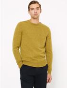 Marks & Spencer Pure Extra Fine Lambswool Crew Neck Jumper Yellow