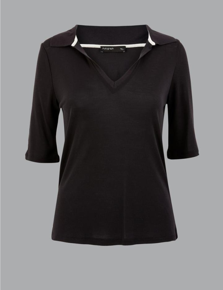 Marks & Spencer Regular Fit Polo Shirt Dark Navy