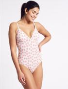 Marks & Spencer Secret Slimming&trade; Printed Swimsuit White Mix