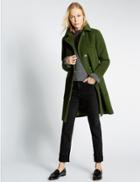 Marks & Spencer 2 Pocket Trench Coat Forest Green