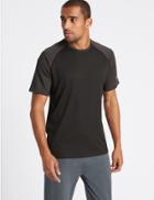 Marks & Spencer Slim Fit Textured Crew Neck T-shirt Black