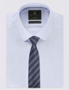 Marks & Spencer Pindot Striped Tie Navy