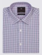 Marks & Spencer Non-iron Short Sleeve Shirt With Pocket Magenta