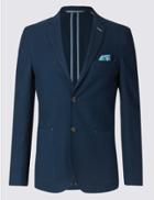Marks & Spencer Pure Cotton Textured Jacket Dark Navy