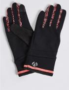 Marks & Spencer Printed Running Gloves Black Mix