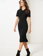 Marks & Spencer Short Sleeve Bodycon Dress Black