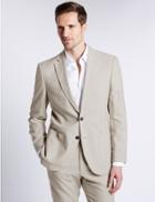 Marks & Spencer Linen Blend 2 Button Jacket Neutral