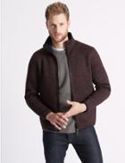 Marks & Spencer Funnel Neck Fleece Jacket With Stormwear&trade; Burgundy Mix