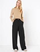 Marks & Spencer High Waist Wide Leg Trousers Black