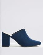 Marks & Spencer Block Heel Mule Shoes Navy