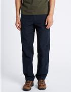 Marks & Spencer Regular Fit Cotton Rich Trousers Navy