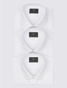 Marks & Spencer 3 Pack Easy Care Short Sleeve Shirts White