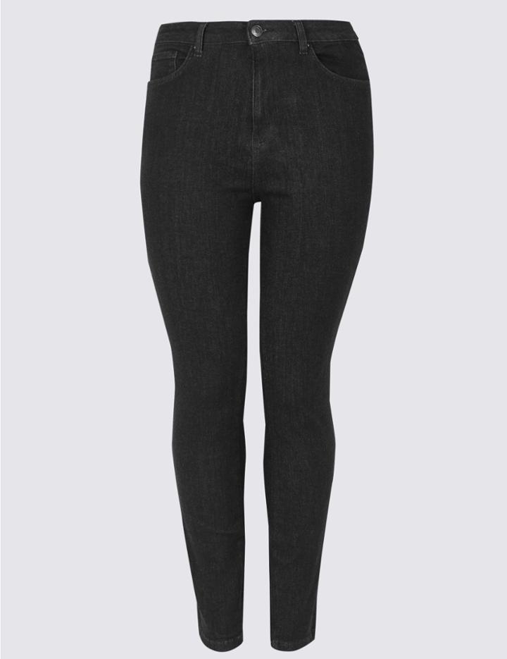 Marks & Spencer Curve Mid Rise Super Skinny Leg Jeans Black