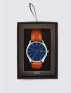 Marks & Spencer Modern Roman Date Watch Tan