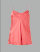 Marks & Spencer Silk Strappy Relaxed Fit Cami Hot Bronze