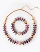 Marks & Spencer Disc And Ball Jewellery Set Purple Mix