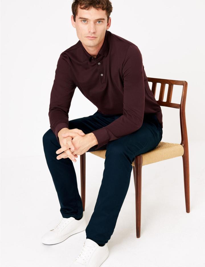 Marks & Spencer Slim Fit Cotton Stretch Chinos