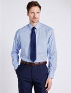 Marks & Spencer Pure Cotton Non-iron Shirt With Pocket Blue
