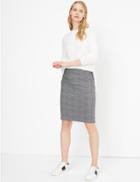 Marks & Spencer Jersey Checked Pencil Knee Length Skirt