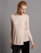Marks & Spencer Wool Blend Slash Neck Jumper Oyster