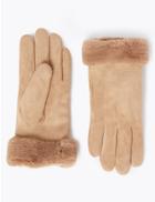 Marks & Spencer Faux Sheepskin Gloves Camel