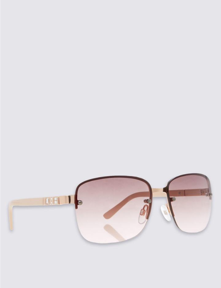 Marks & Spencer Jewel Rimless Sunglasses Nude
