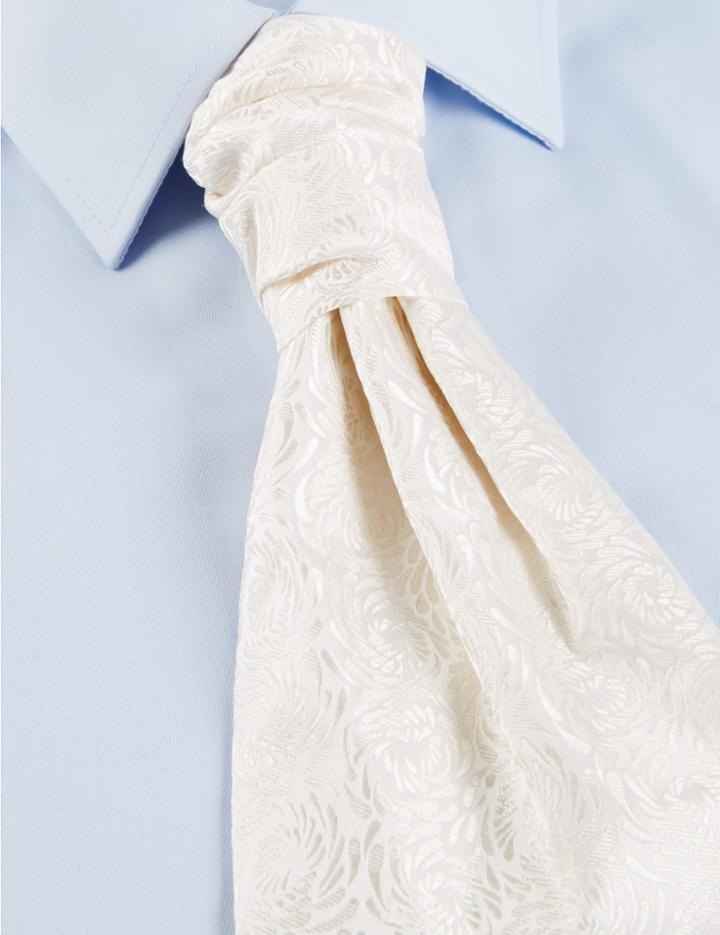 Marks & Spencer Pure Silk Wedding Cravat Ivory