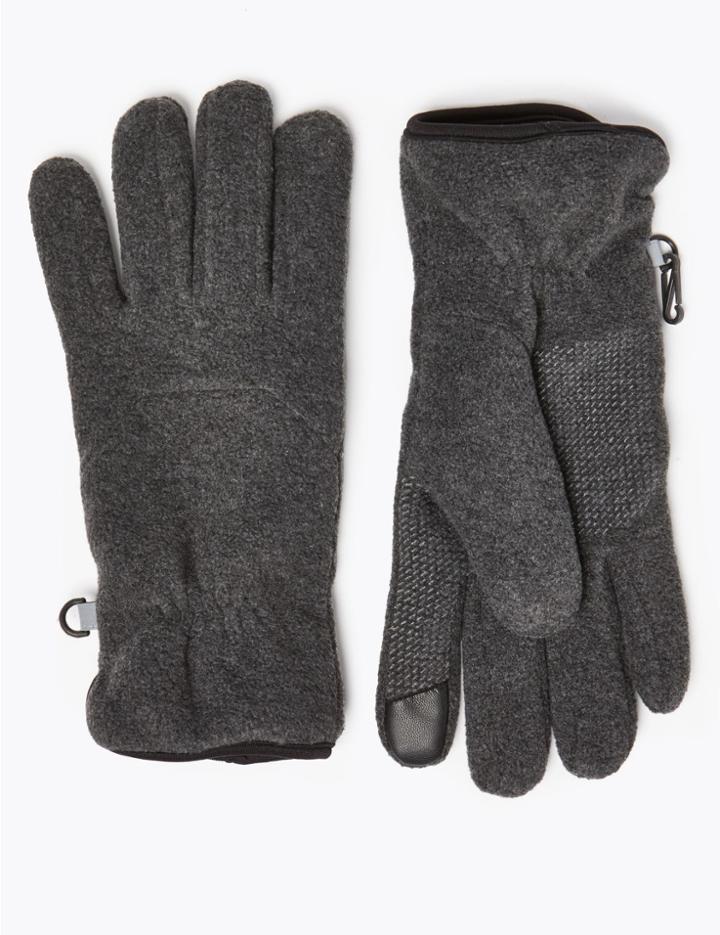 Marks & Spencer Fleece Performance Gloves Charcoal Mix