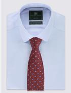 Marks & Spencer Classic Spotted Tie With Wool Wine Mix