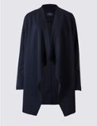 Marks & Spencer Open Front Waterfall Jacket Navy