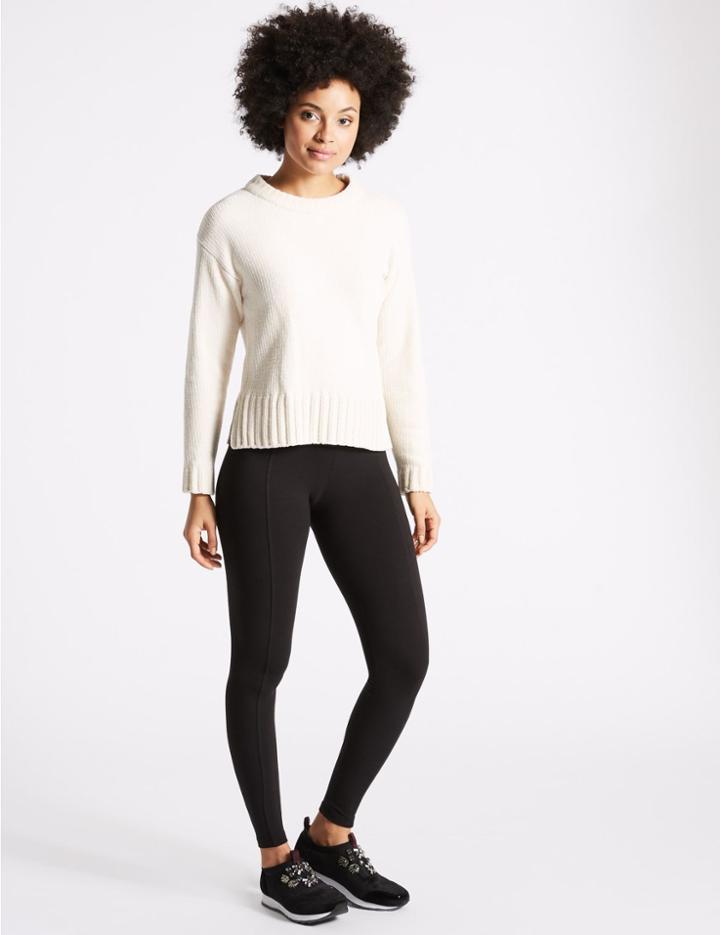Marks & Spencer Brushed Leggings Black Mix