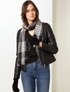 Marks & Spencer Checked Scarf With Gloves Set Black Mix