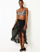 Marks & Spencer Ruffle Beach Slip Skirt Black Mix